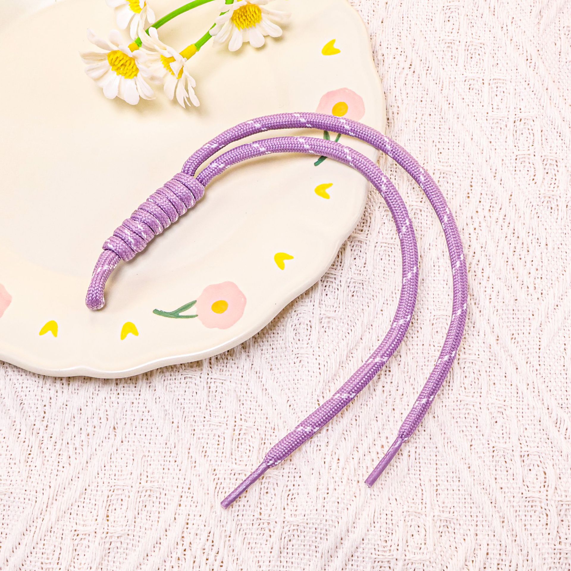[Taro Purple] Colored Lace Double-Strand Cord