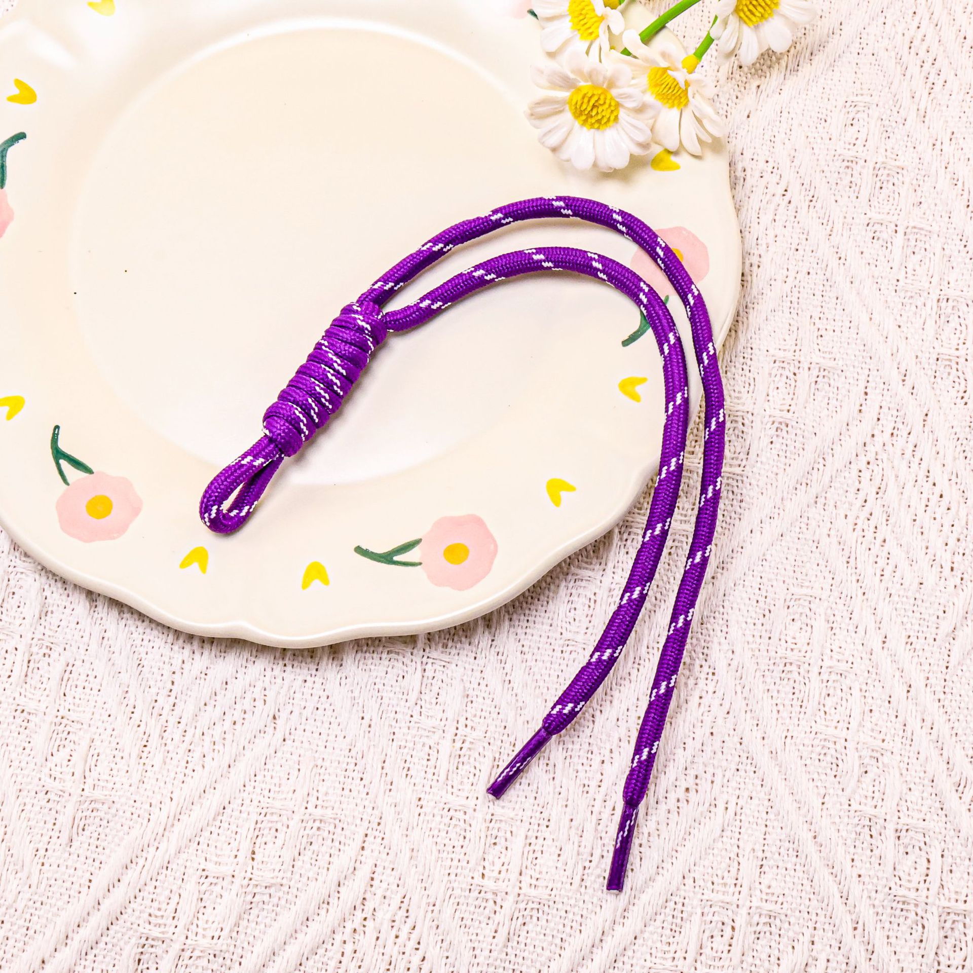 5:[Deep Purple] Colored lace double-strand cord