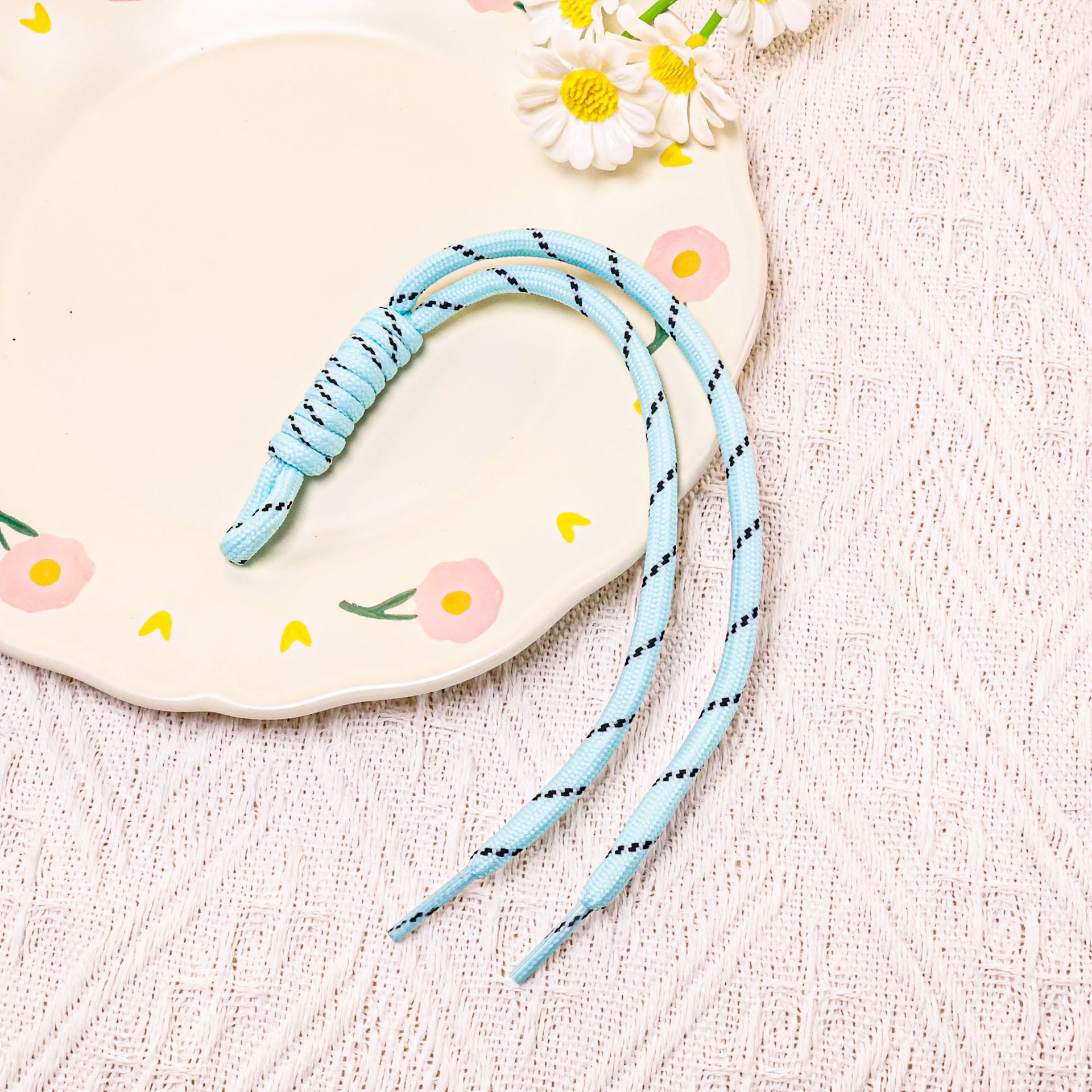 8:[Light Blue] Colored Lace Double-Strand Cord