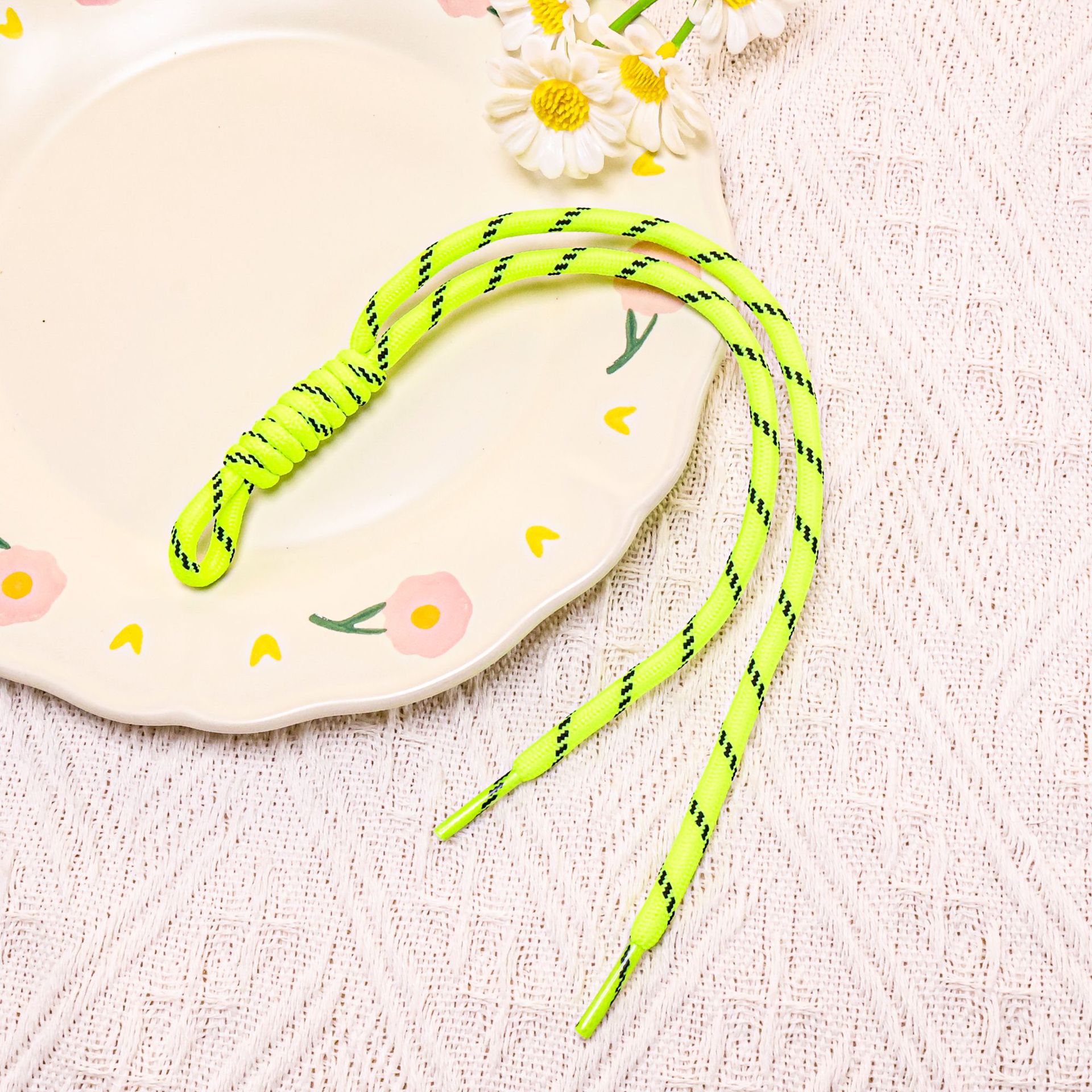19:[Fluorescent Green] Colored Lace Double-Strand Cord