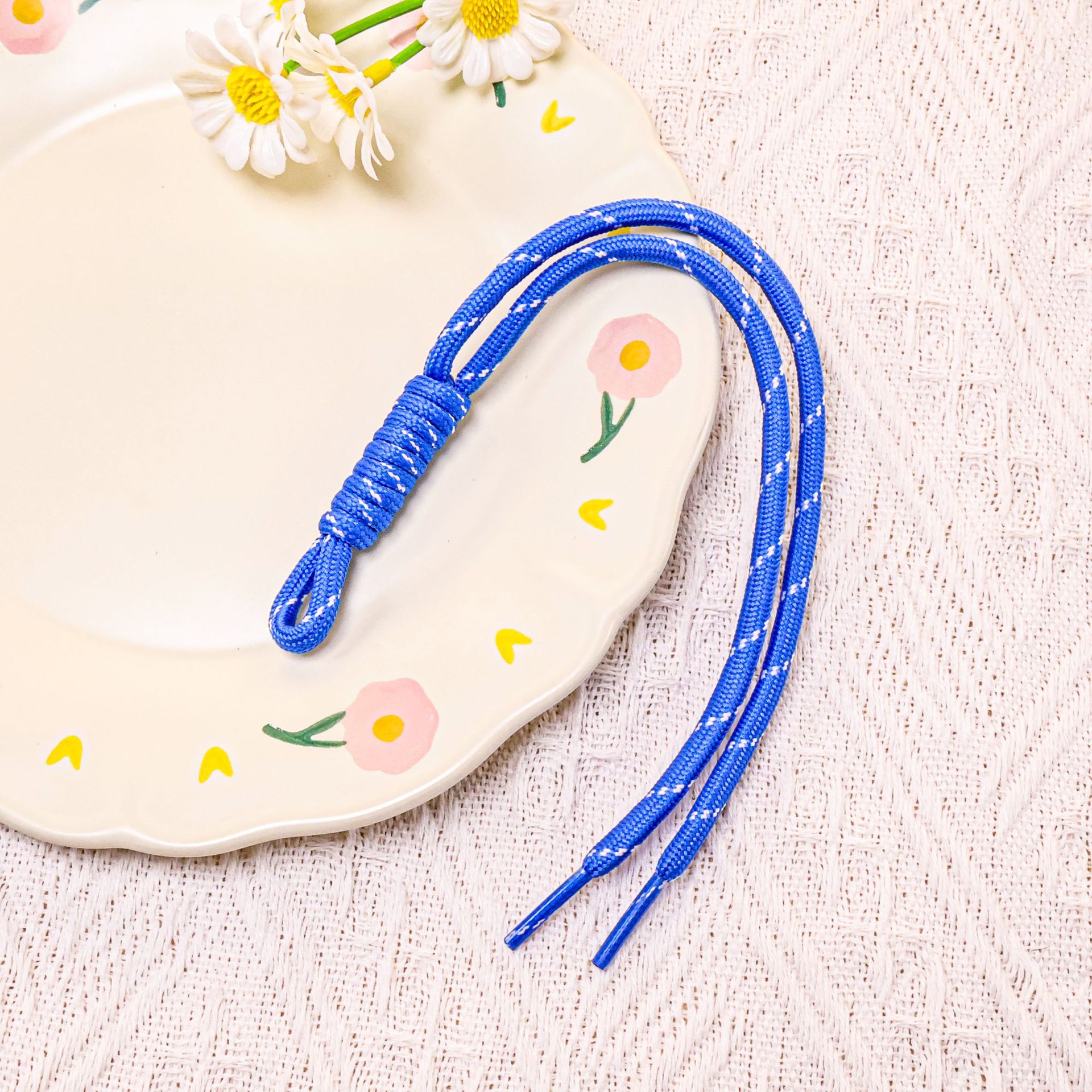22:[Deep Blue] Colored Lace Double-Strand Cord