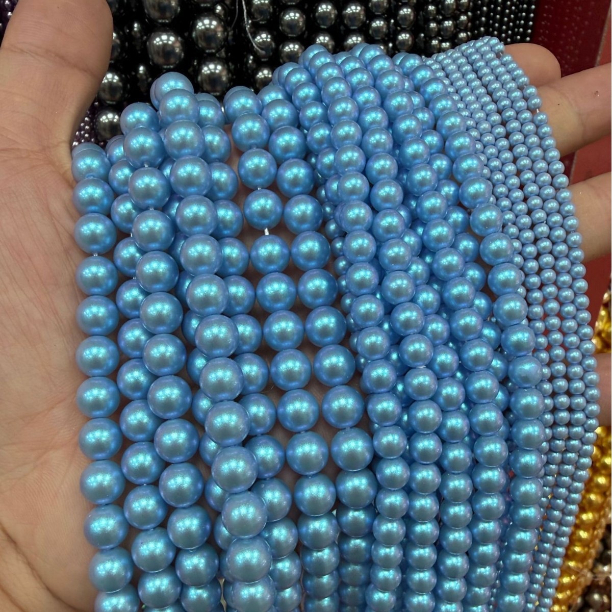 (Deep Blue) 4mm/100pcs