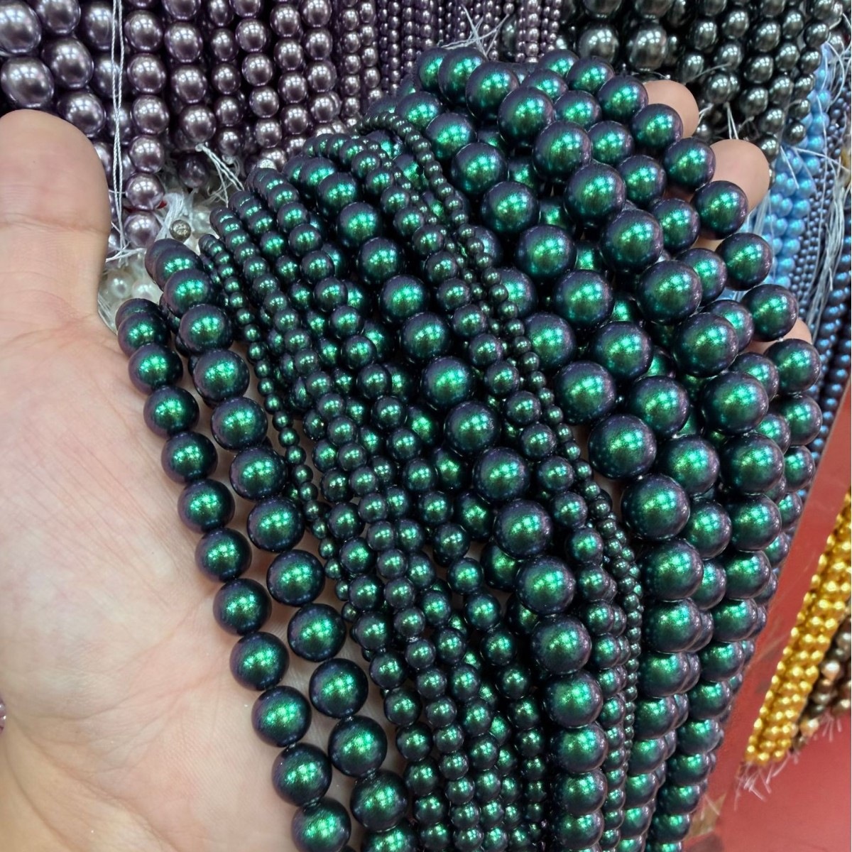 (dark green) 4mm/100pcs
