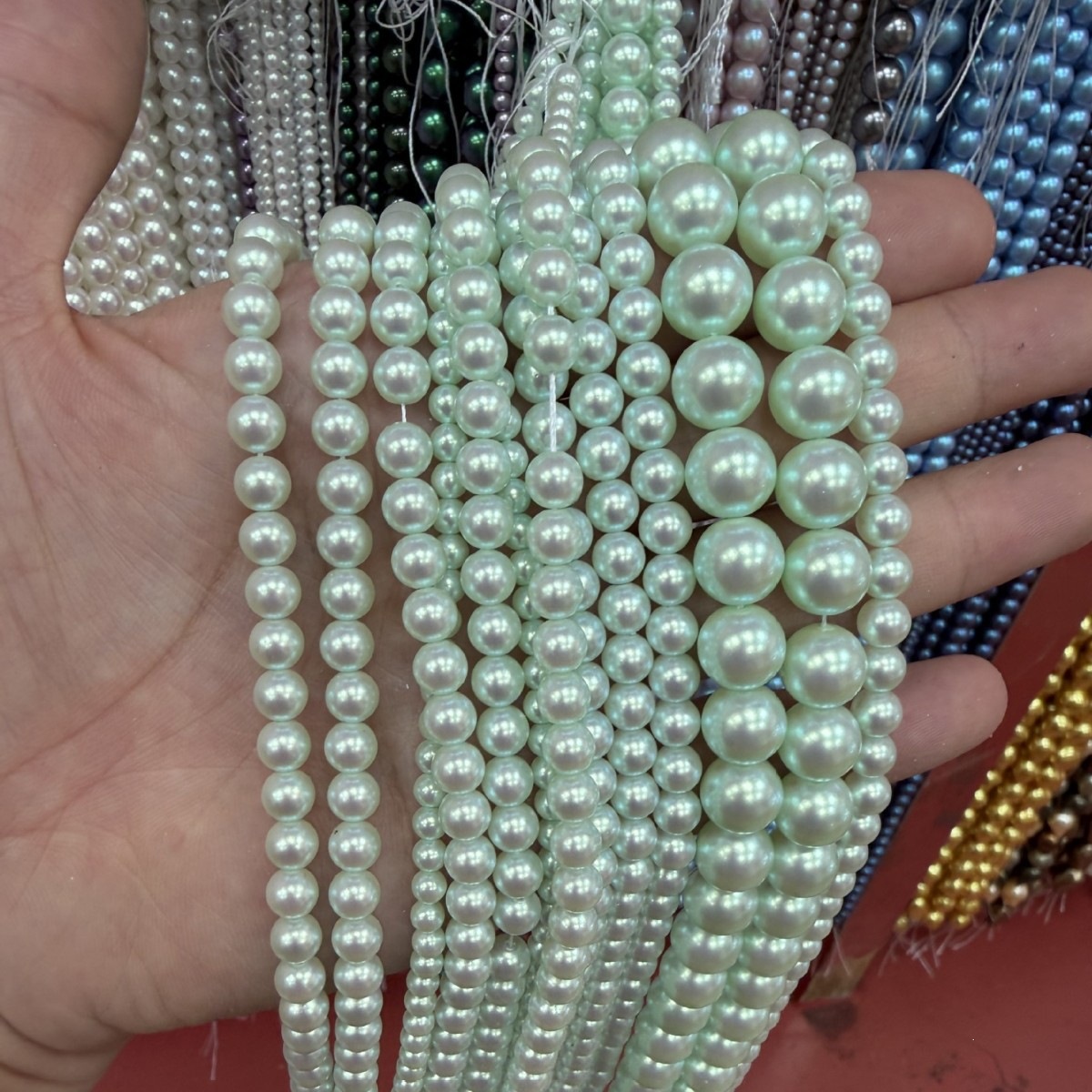 40:7A High-Quality Imitation Shijia Pearl (Light Green)