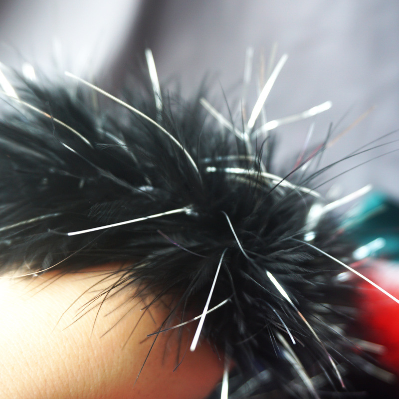 Black with silver wire