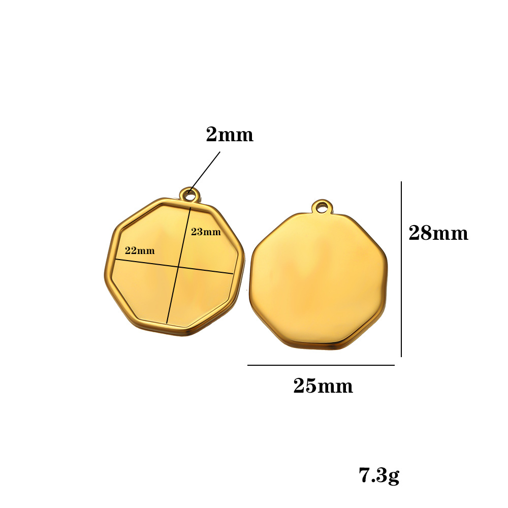11:Gold-colored base – 23mm long, 22mm wide