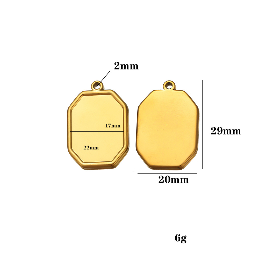 19:Gold-colored base – 22mm long, 17mm wide