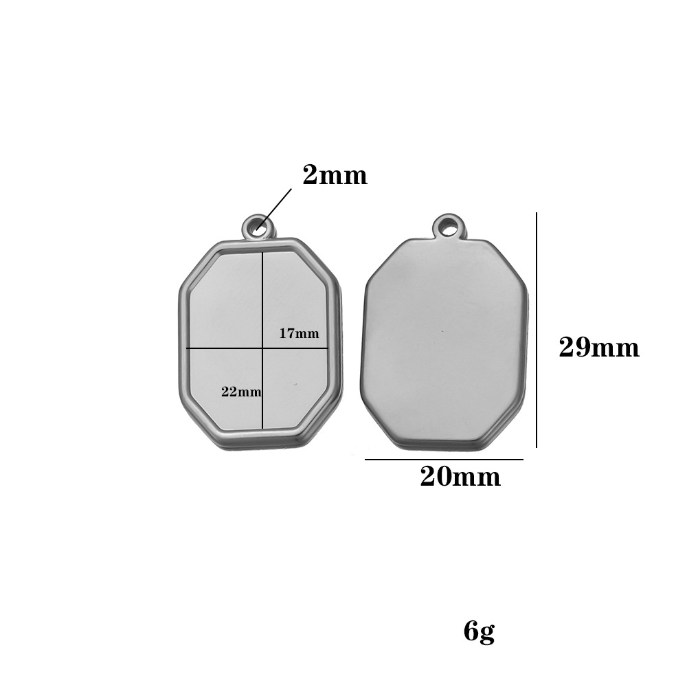 20:Steel-colored base – 22mm long, 17mm wide