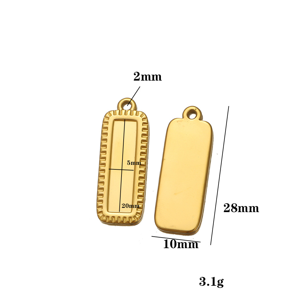 27:Gold-colored base – 20mm long, 5mm wide