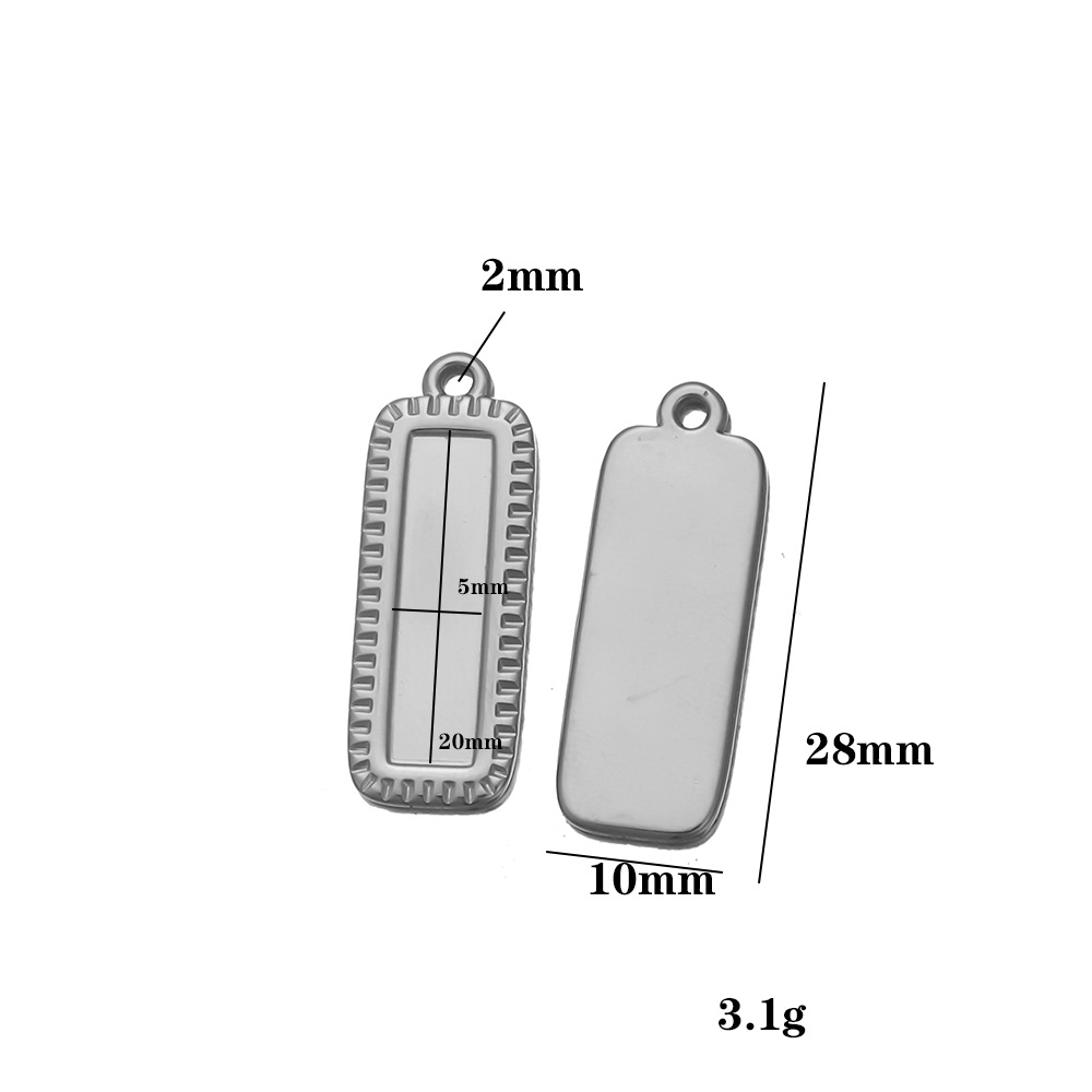 28:Steel-colored base – 20mm long, 5mm wide