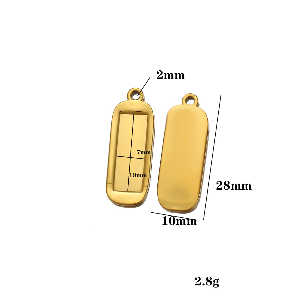 29:Gold-colored base – 19mm long, 7mm wide