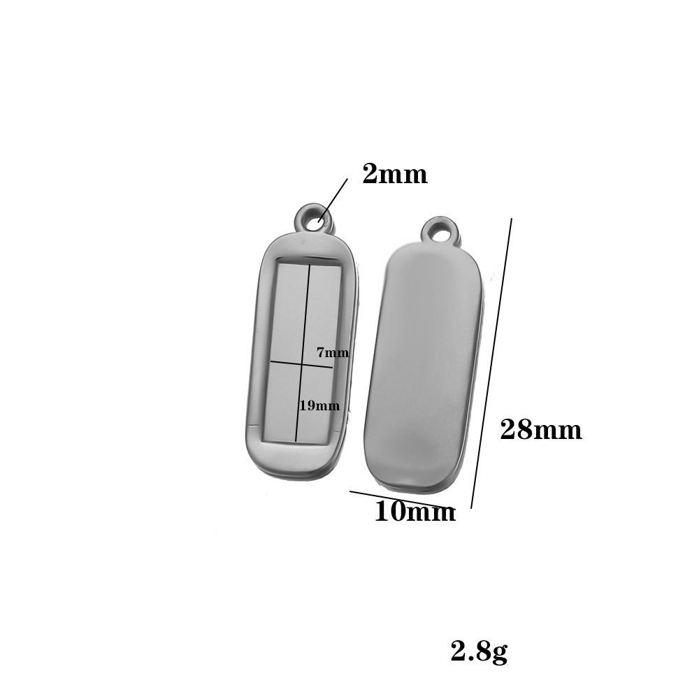 30:Steel-colored base – 19mm long, 7mm wide