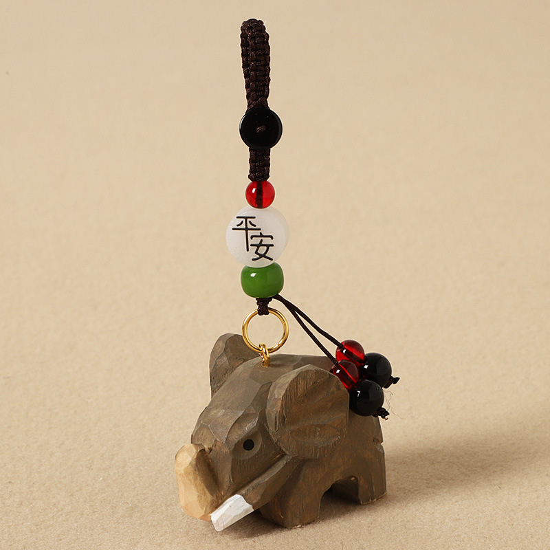 Wood carving elephant-safe model