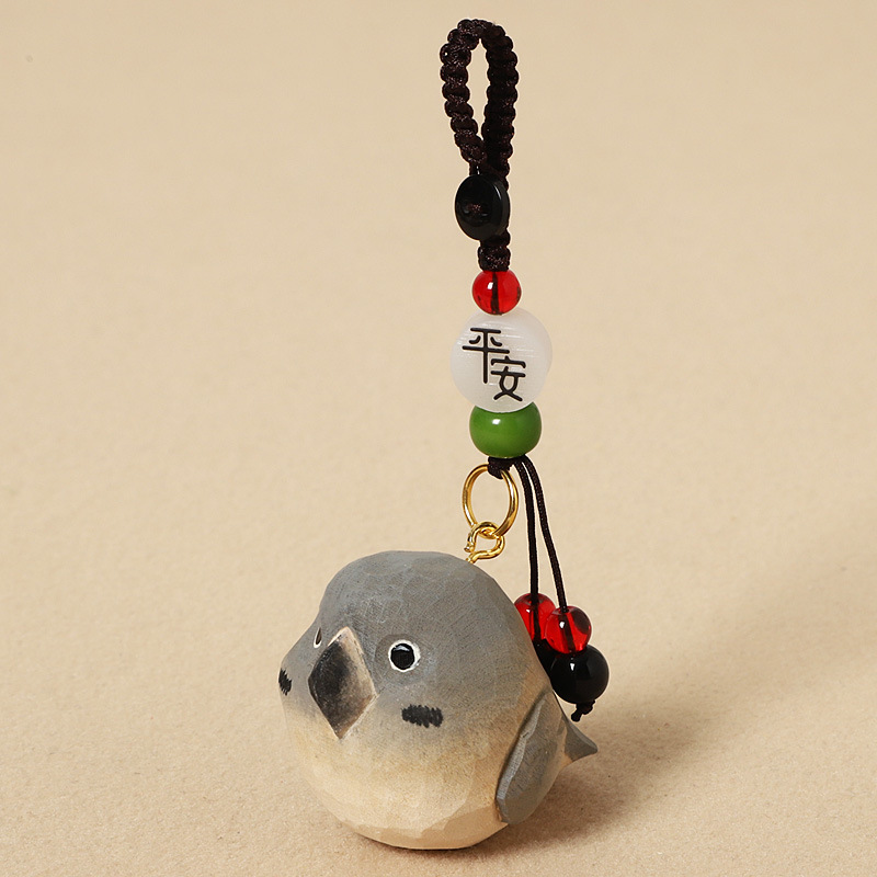 3:Wood carving gray parrot - peace edition