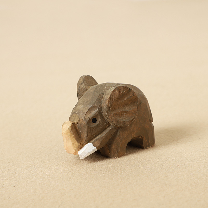 1:Wood carving elephant-individual ornament