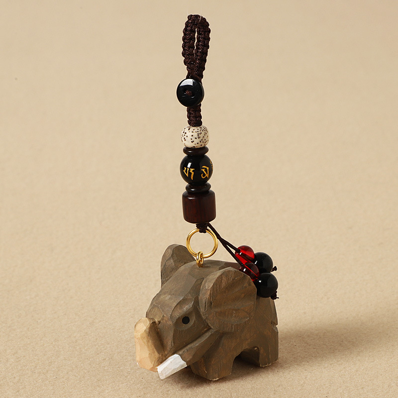 4:Wood carving elephant-six-character mantra