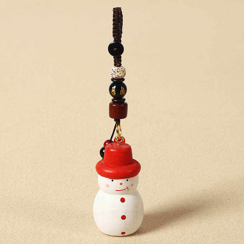 4:Wooden carved snowman - six-syllable mantra edition