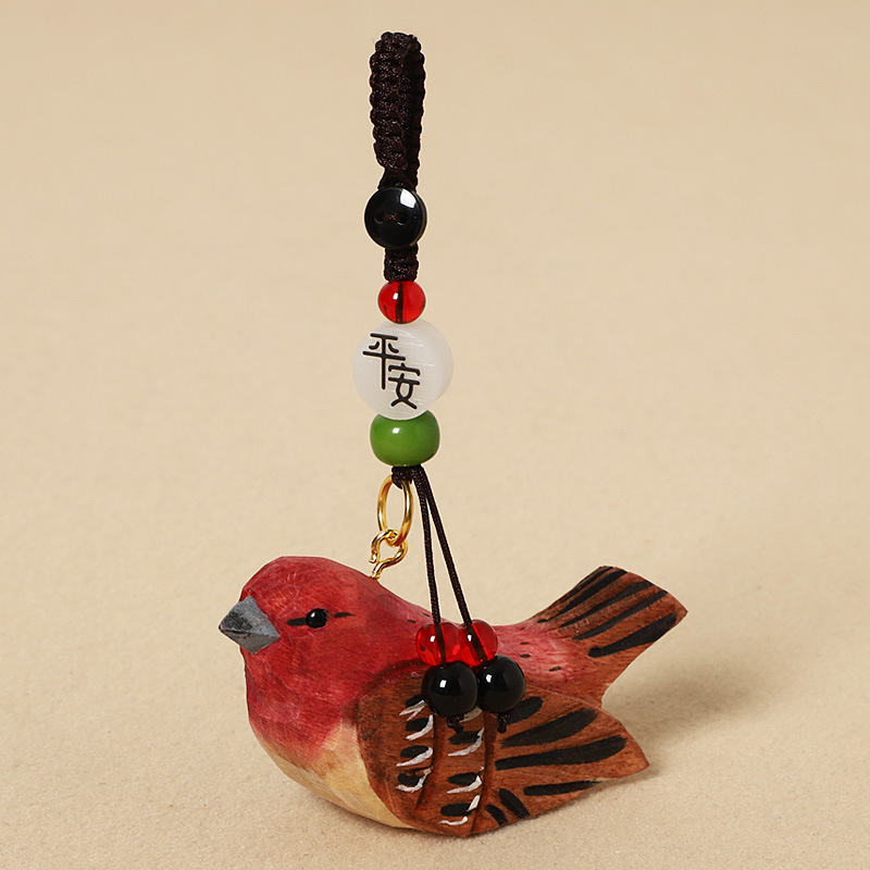 Wood carving pink eyebrow suzaku-safe style