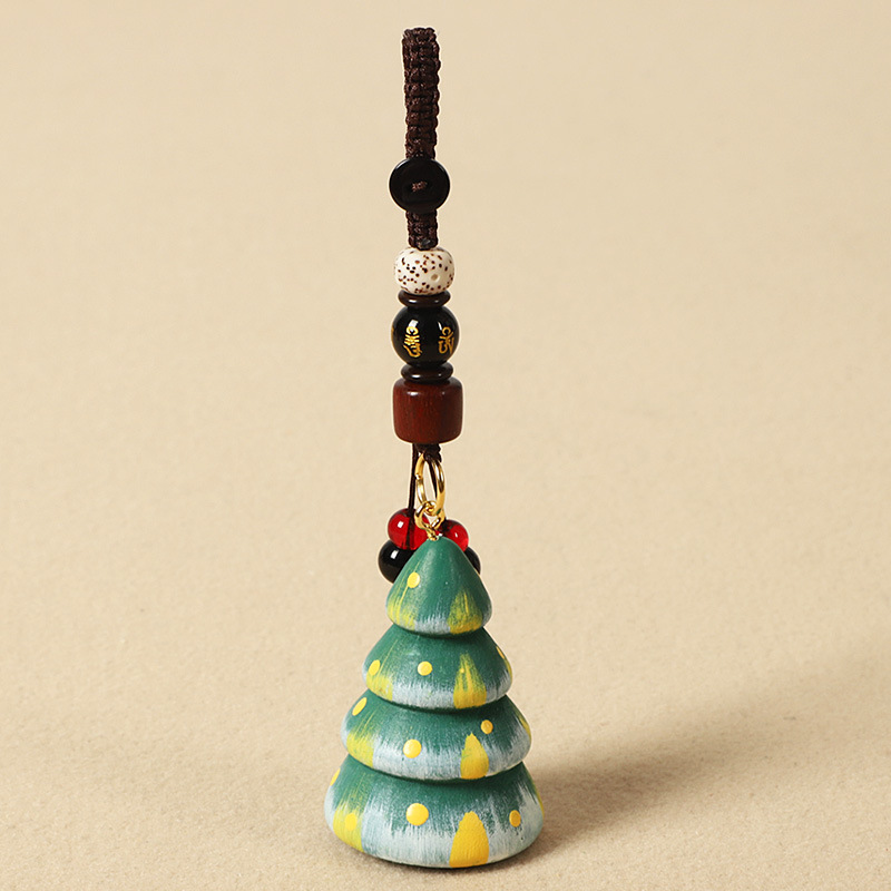 8:Wood carving christmas tree-six-character mantra