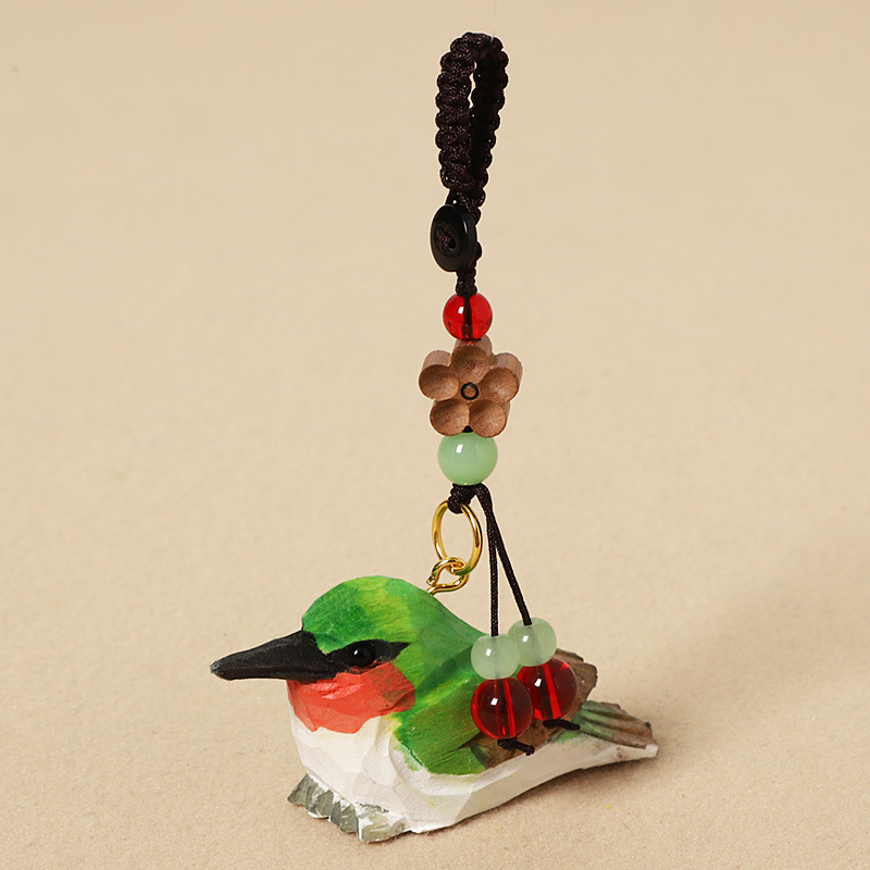 2:Wood carving hummingbird-peach wood plum blossom style