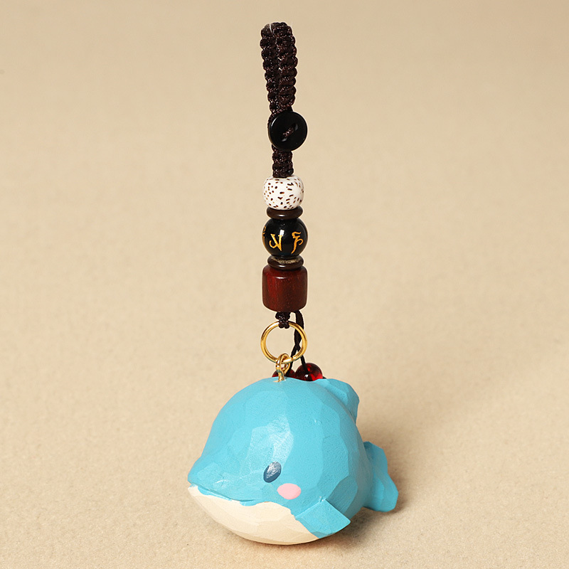 Wood carving big dolphin-six-character mantra