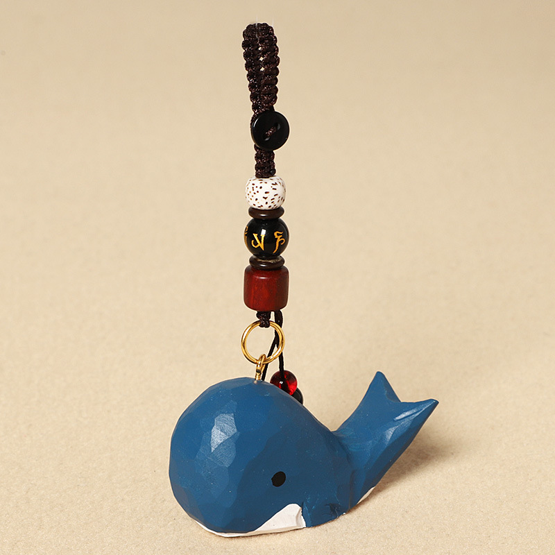 4:Wood carving blue whale-six-character mantra
