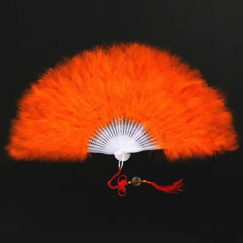 28 PCs feather fan Orange