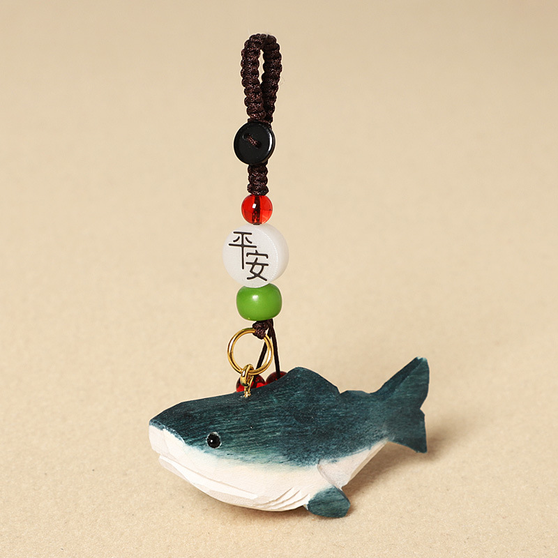 7:Wooden carved shark - peace & safety edition