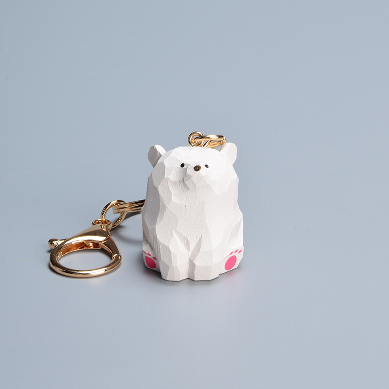 2:Pendant-carved white bear
