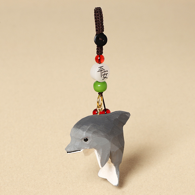 Wood carving dolphin-safe model
