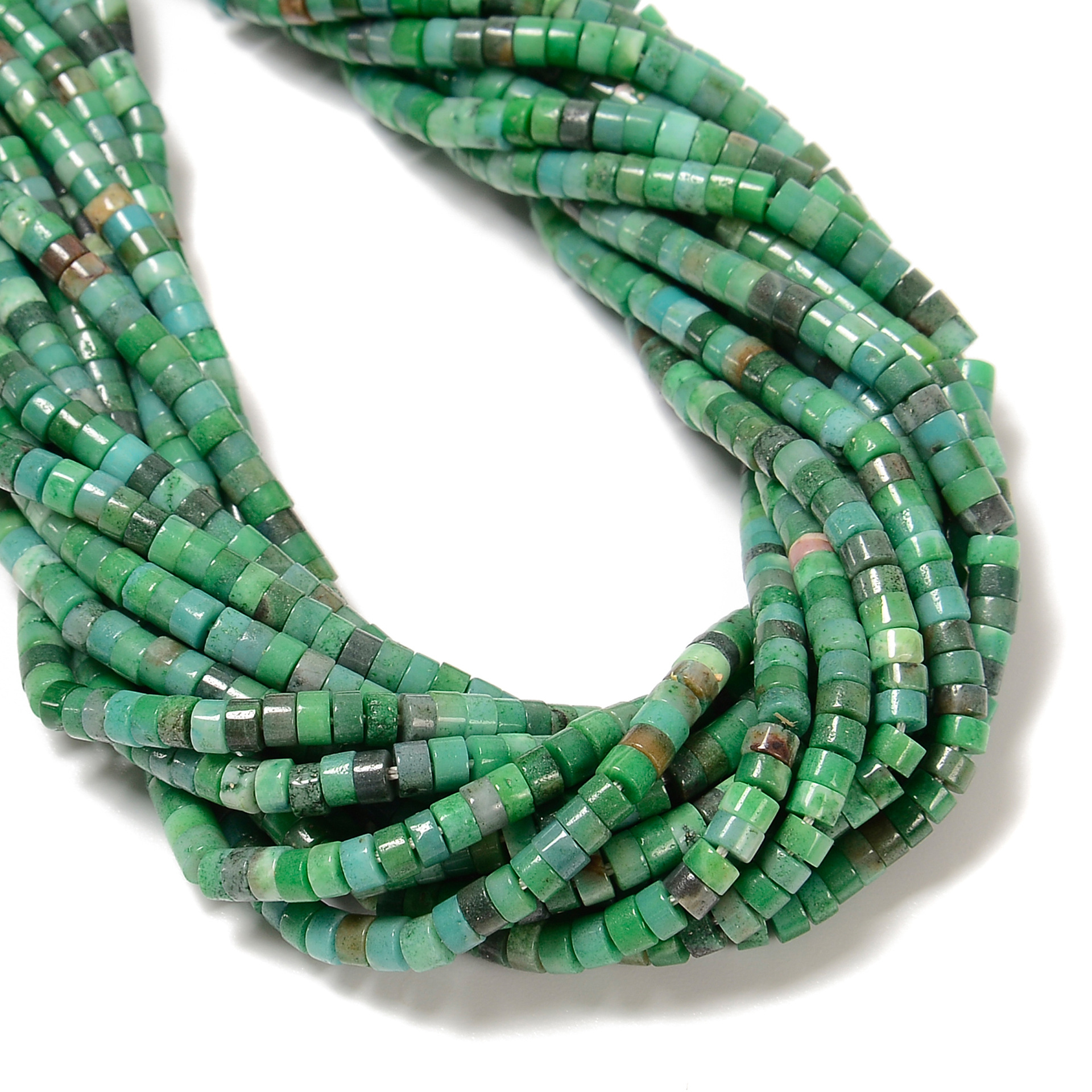 Green agate 2x4mm