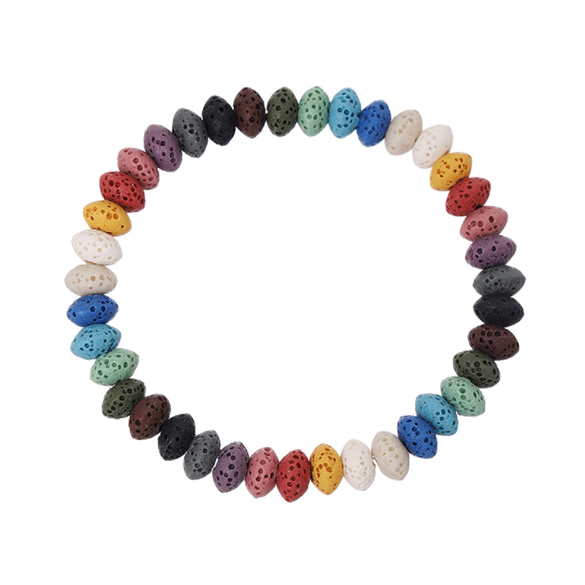 3:Colored volcanic stone beads
