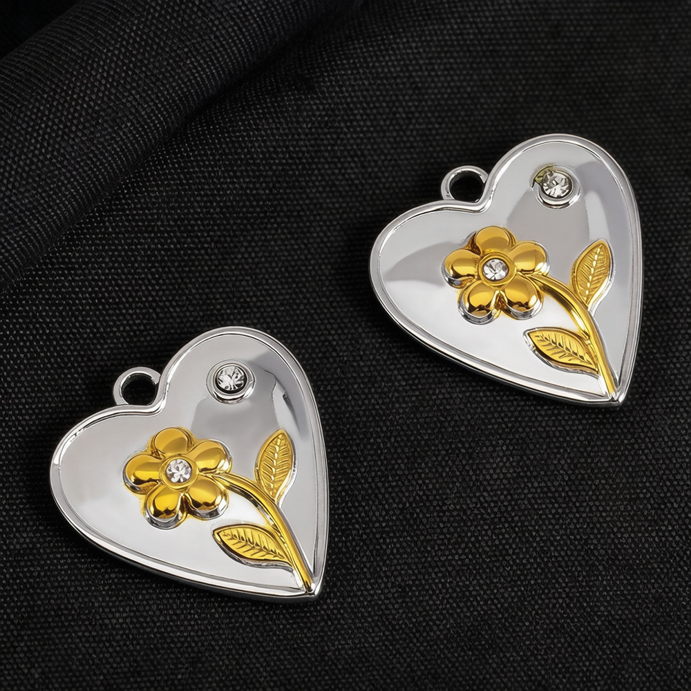 Single Flower Heart-18.6x20mm