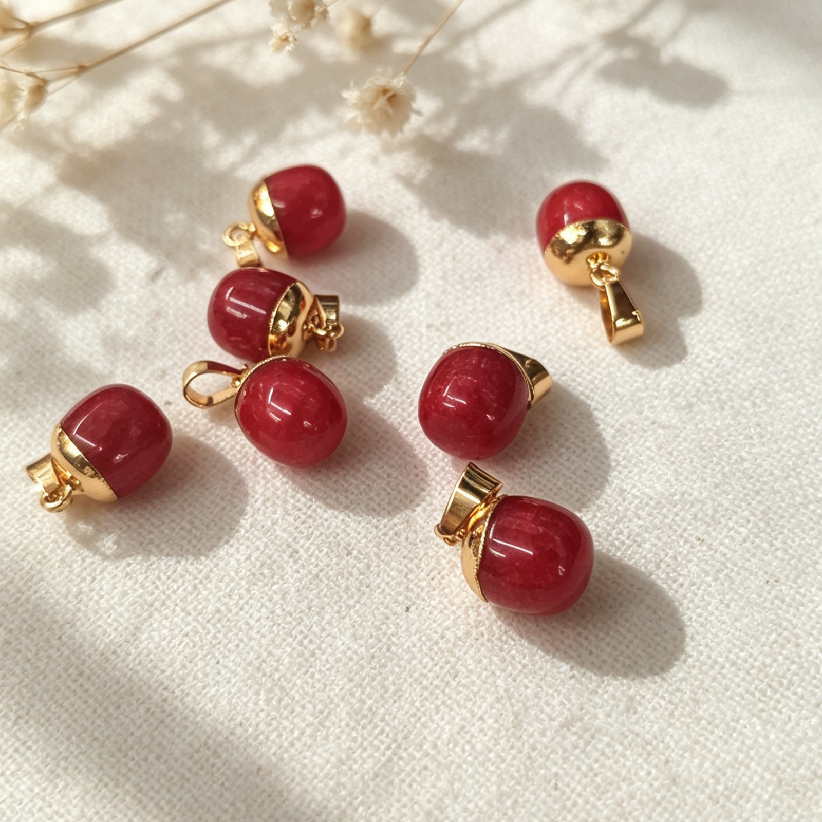 Red jade 12*17mm