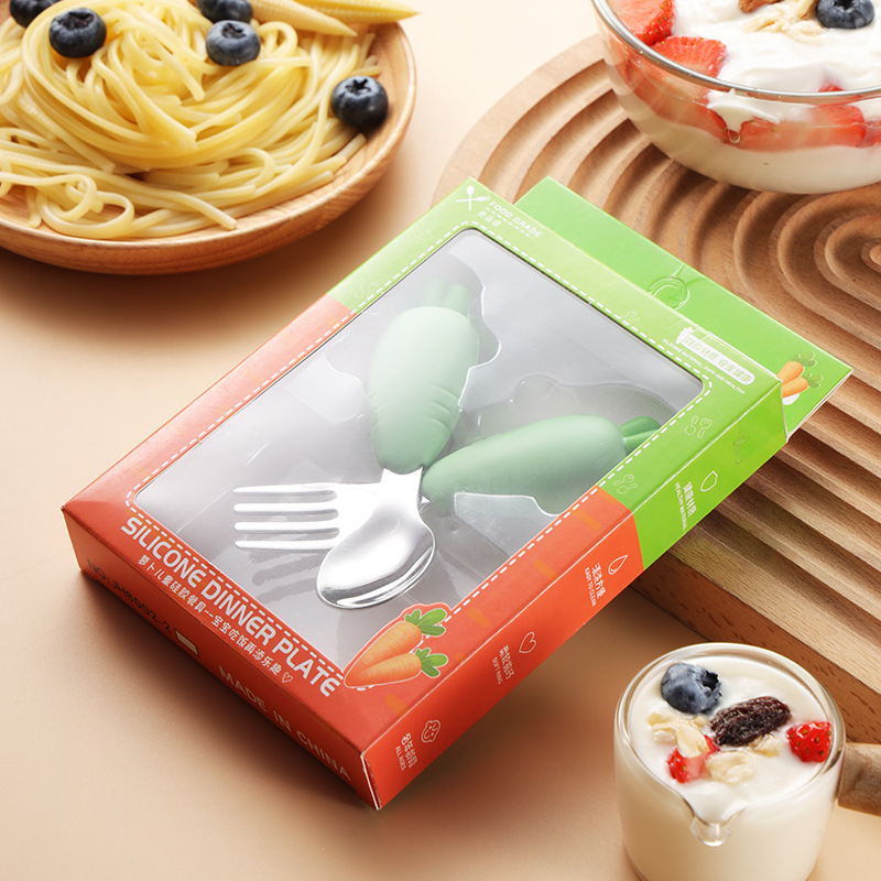 green radish Fork spoon suit [box packaging]]