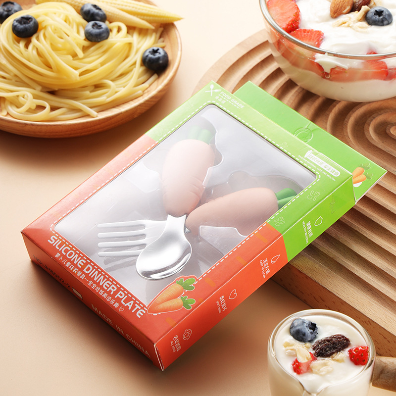 pink radish Fork spoon suit [box packaging]]
