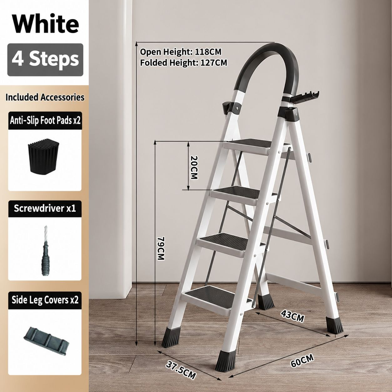white, 4-step