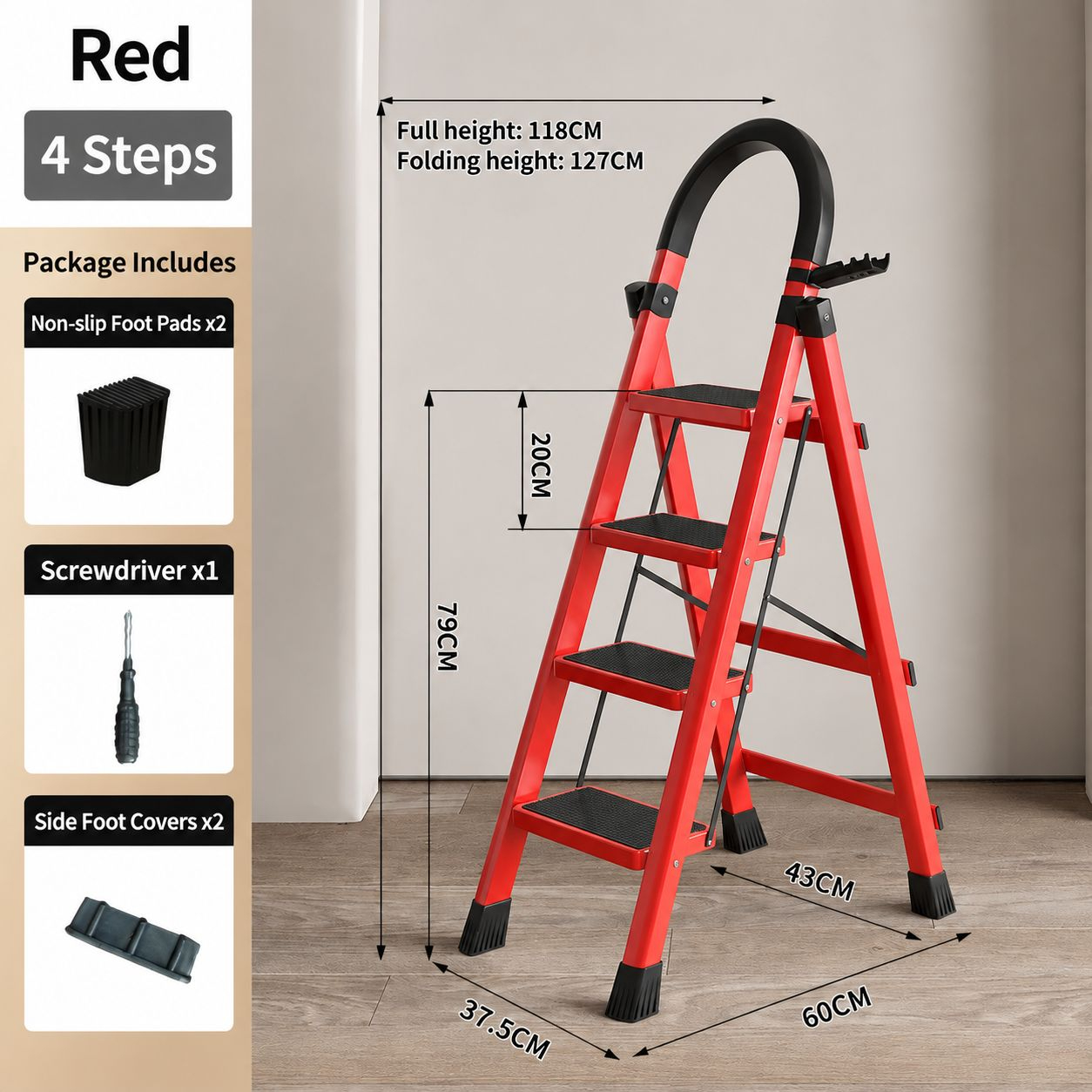 red, 4-step