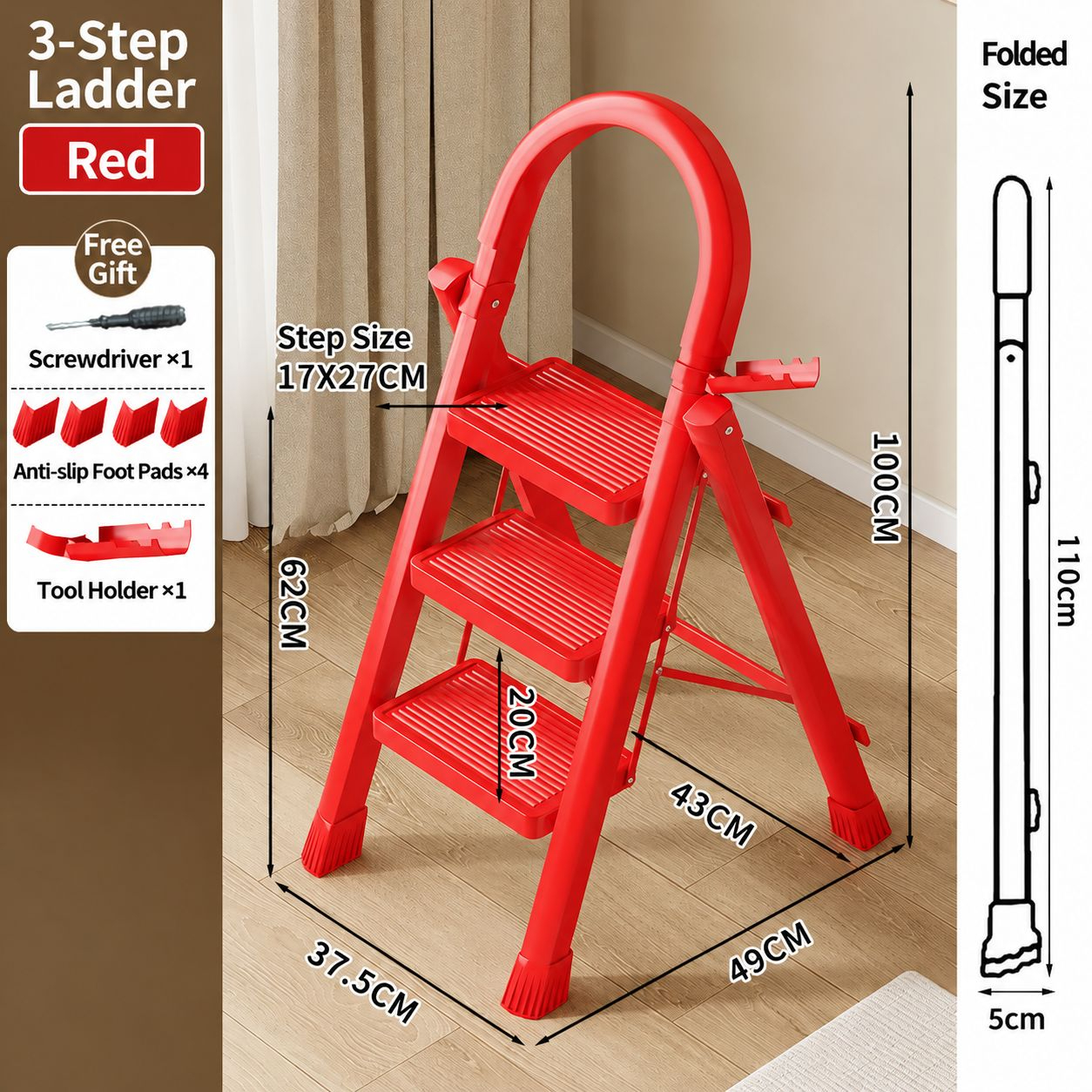 geely red 3 steps