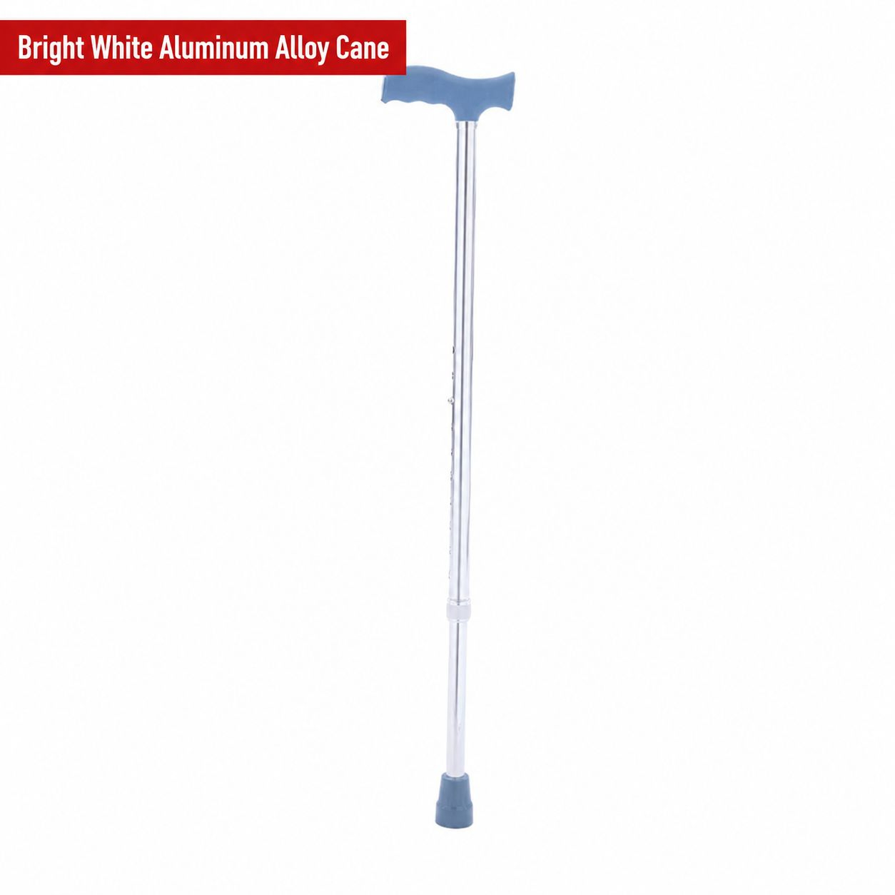 Aluminum alloy bright white walking stick