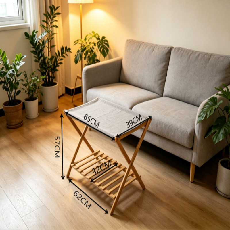Walnut-colored luggage rack