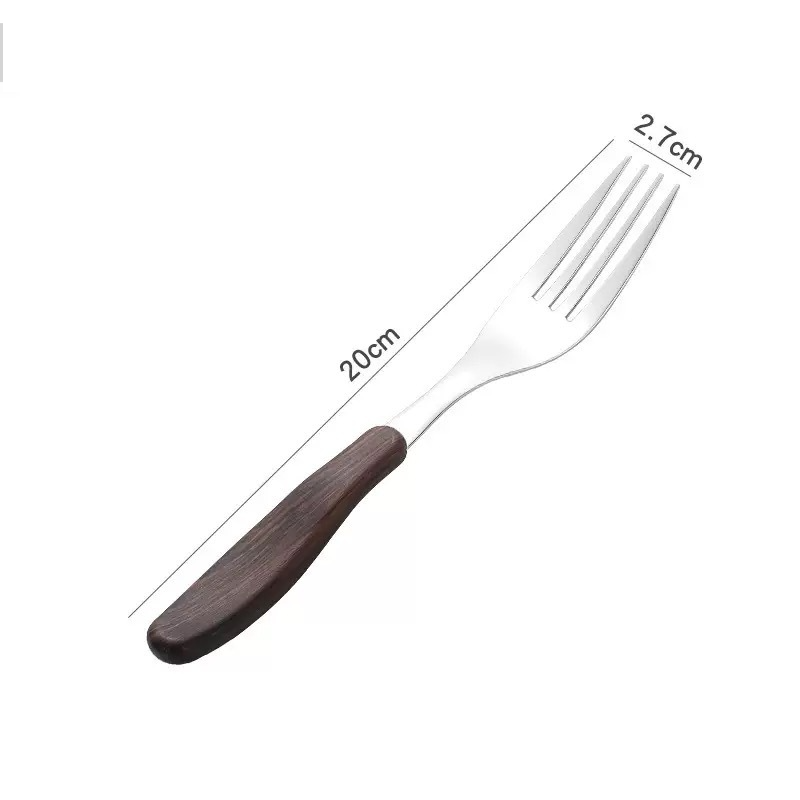 Imitation wood handle 304 table fork