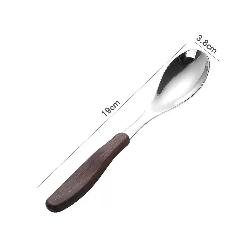 Imitation wood handle 304 table spoon