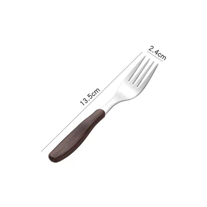 Imitation wood handle 304 small fork