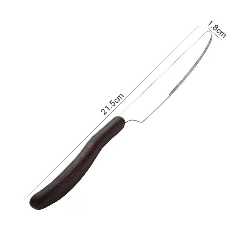 Imitation wood handle 420 table knife
