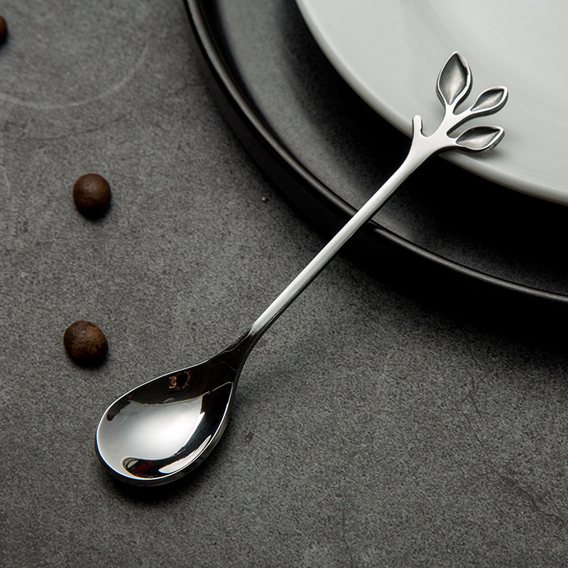 12cm leaf spoon-natural color [430 thick quality model]