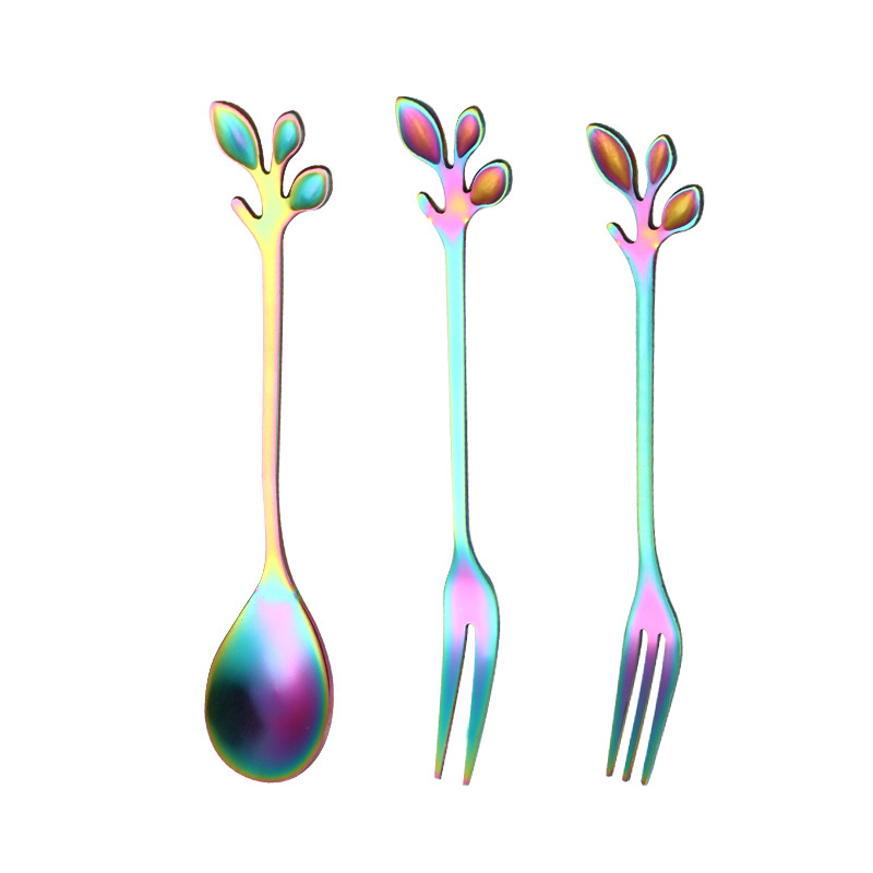 12cm leaf fork and spoon set-symphony [430 thick quality model]