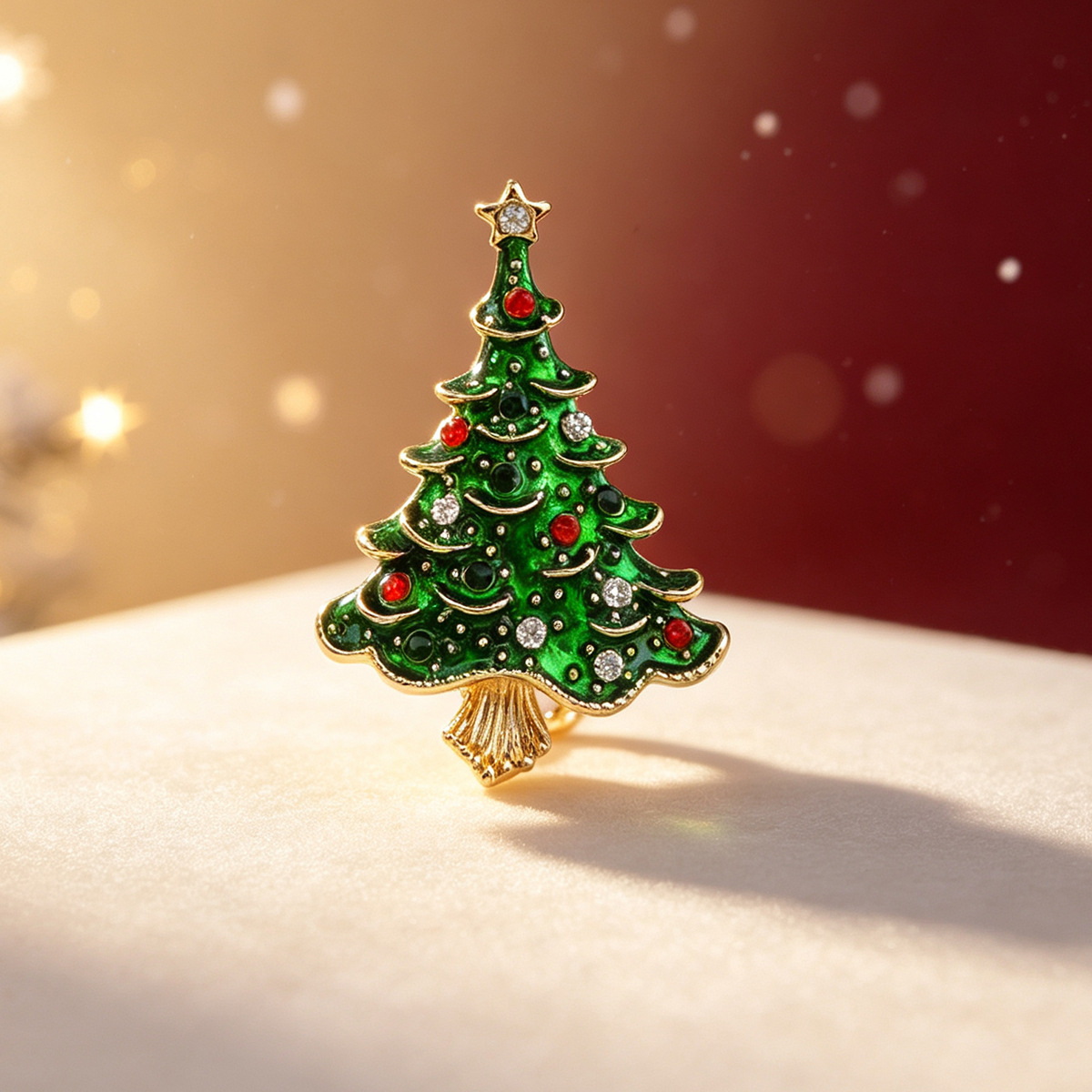 8:8 Christmas tree brooches