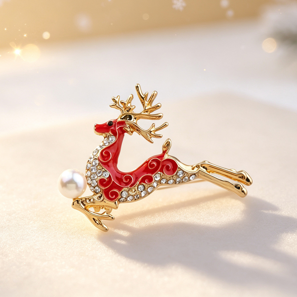 9:9 Christmas Reindeer Brooches
