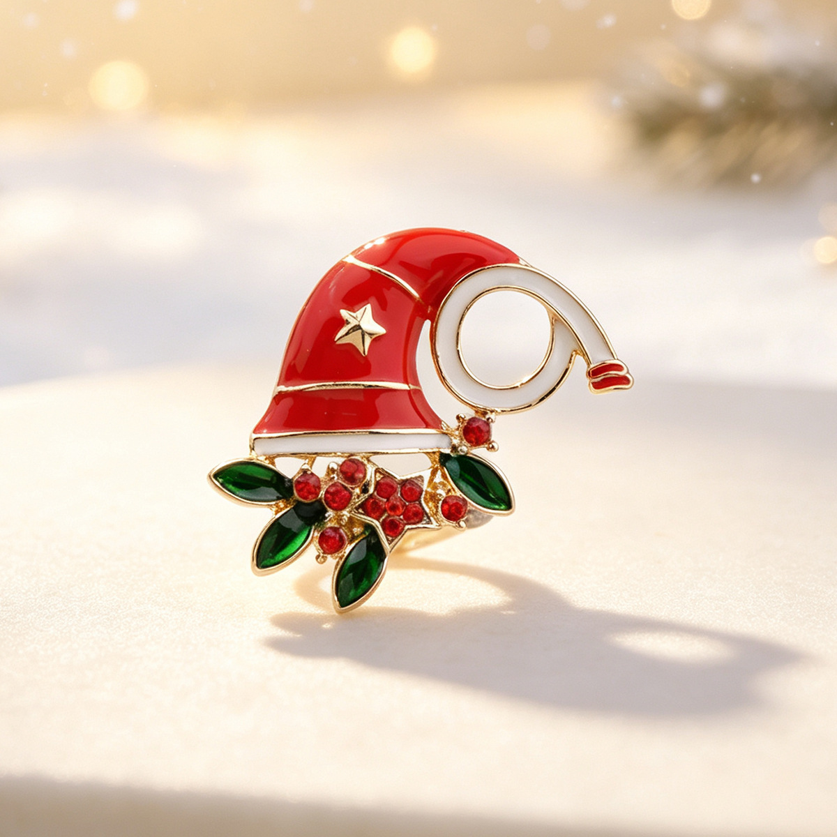 10:10 Christmas hat brooches